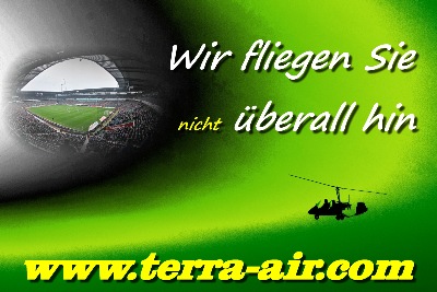 Fliegen im Tragschrauber zum Weserstadion Bremen mit fliegmituns und terra-air services