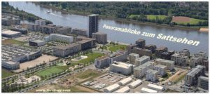 Überseestadt Bremen im Luftbildpanorama