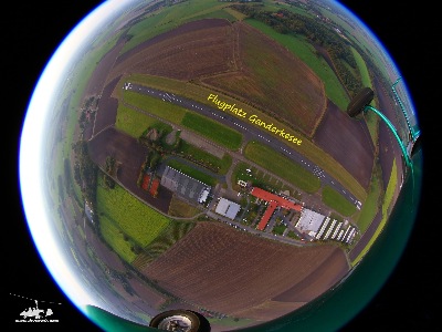 Flugplatz Ganderkesee von oben - mit dem fisheye fotografiert