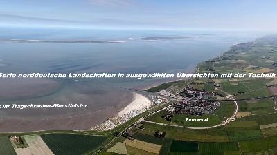 an der Küste mit Luftbildern ganz oben